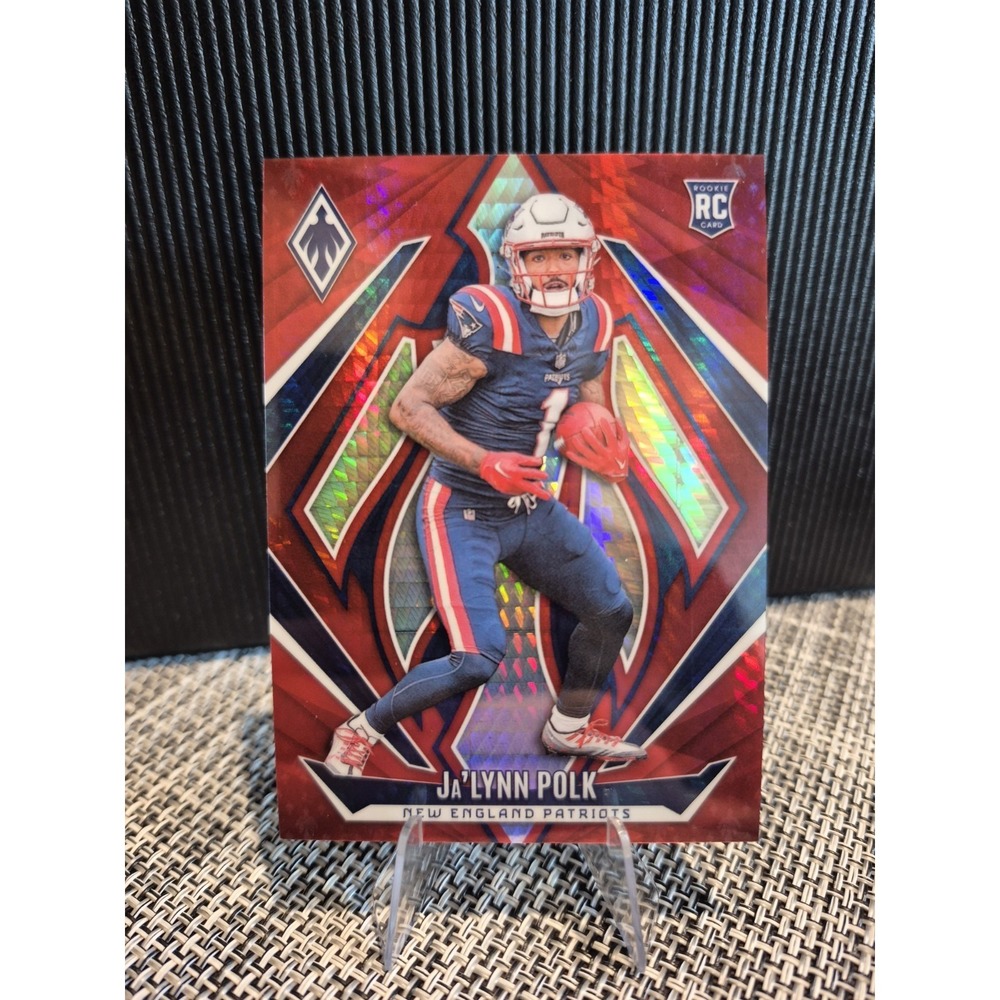 2024 Panini Phoenix Ja'Lynn Polk #190 Rookiew Red Hyper /140 (RC) Patriots‎ SP - Picture 1 of 7